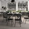 Flash Furniture Everly 60in. Solid Wood Trestle Base Dining Table, Farmhouse Style Table w/Seating for 6, Black KER-T-851-BLK-60-GG - alternate 10